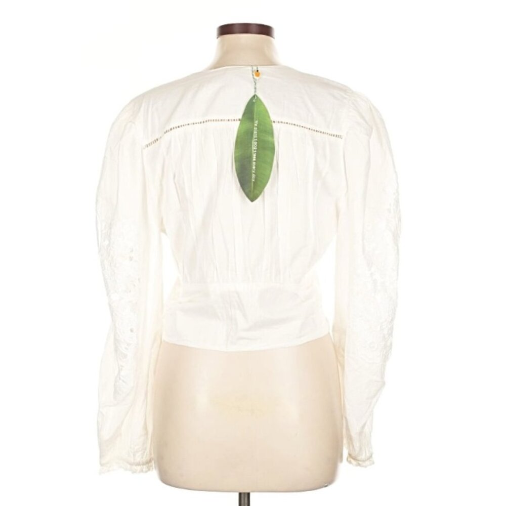 Farm Rio Long-Sleeve Lace Blouse NWT Large - Picture 4 of 6